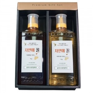 송여사네로열제리,선물용 송여사네 야생화꿀 1kg x 아카시아꿀 1kg 건강식품